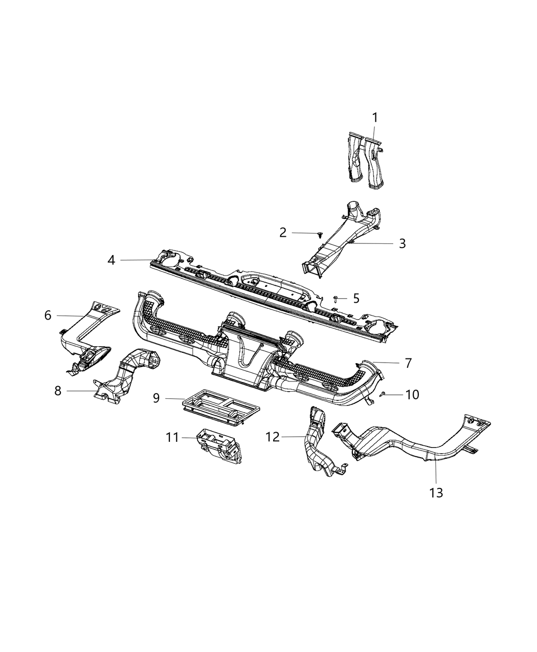 Mopar 68294635AB Duct-Floor