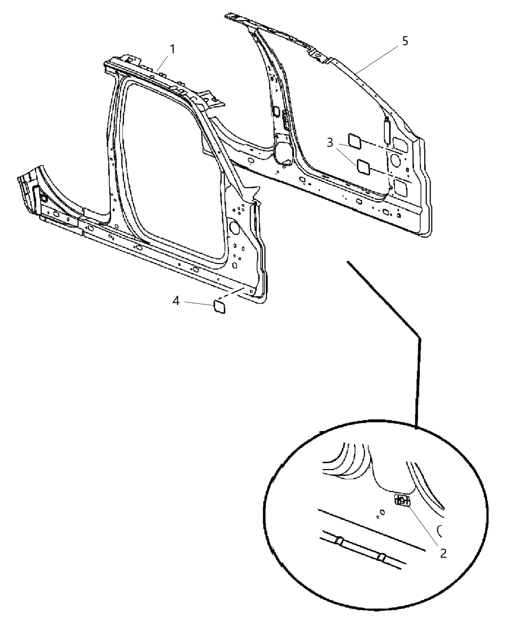 Mopar 68044191AA REINFMNT-Body Side Aperture