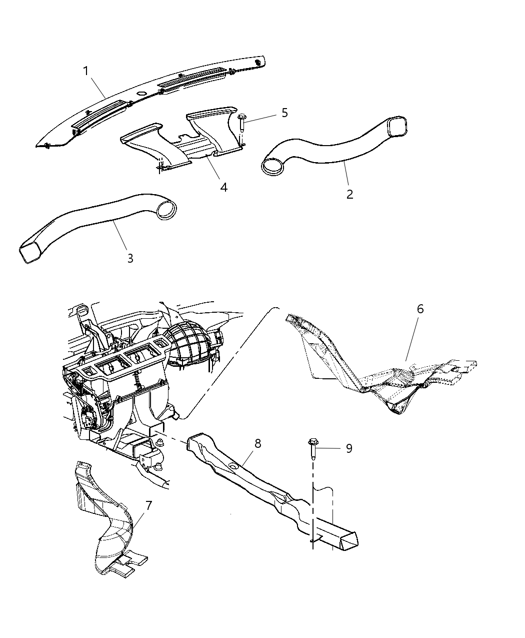 Mopar 55038112AC Duct-Floor