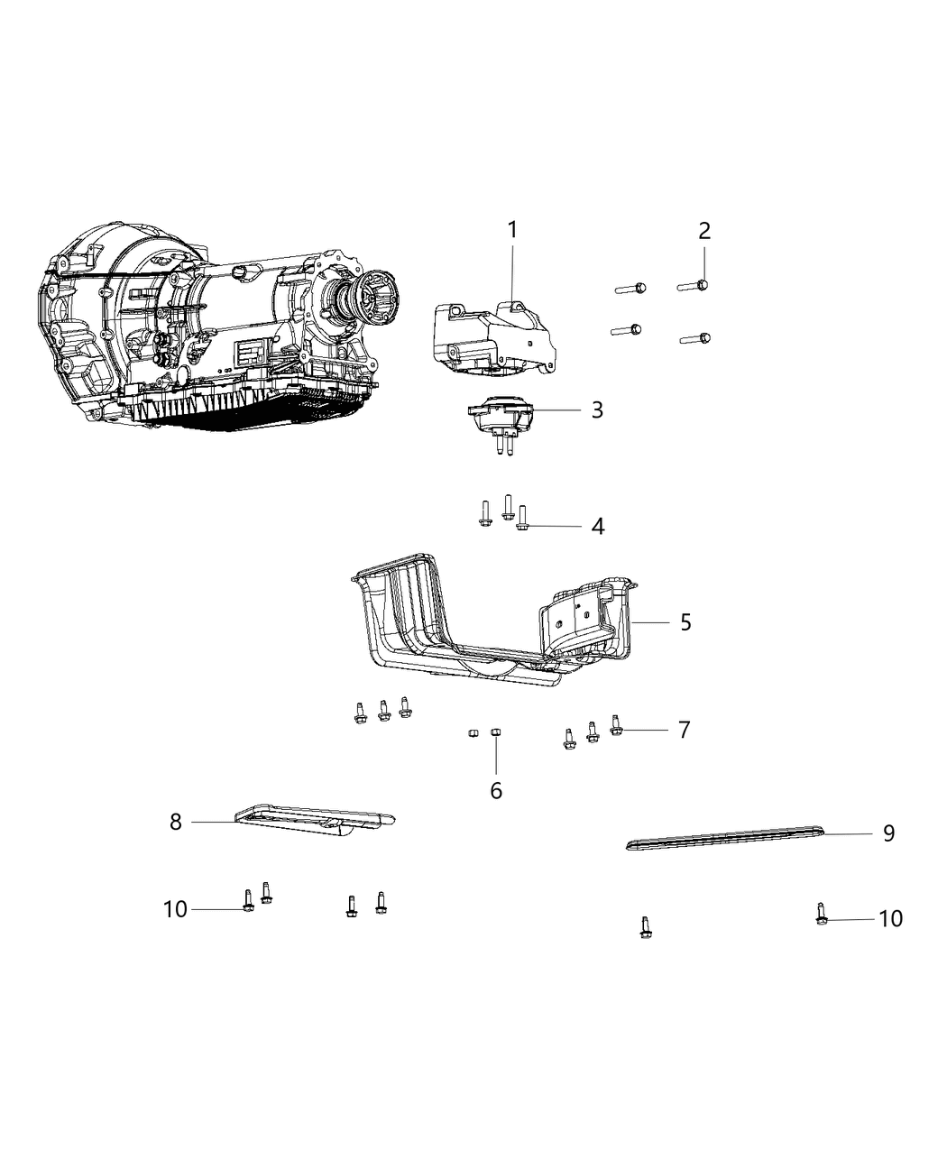 Mopar 68185207AB Bracket-Transmission Mount