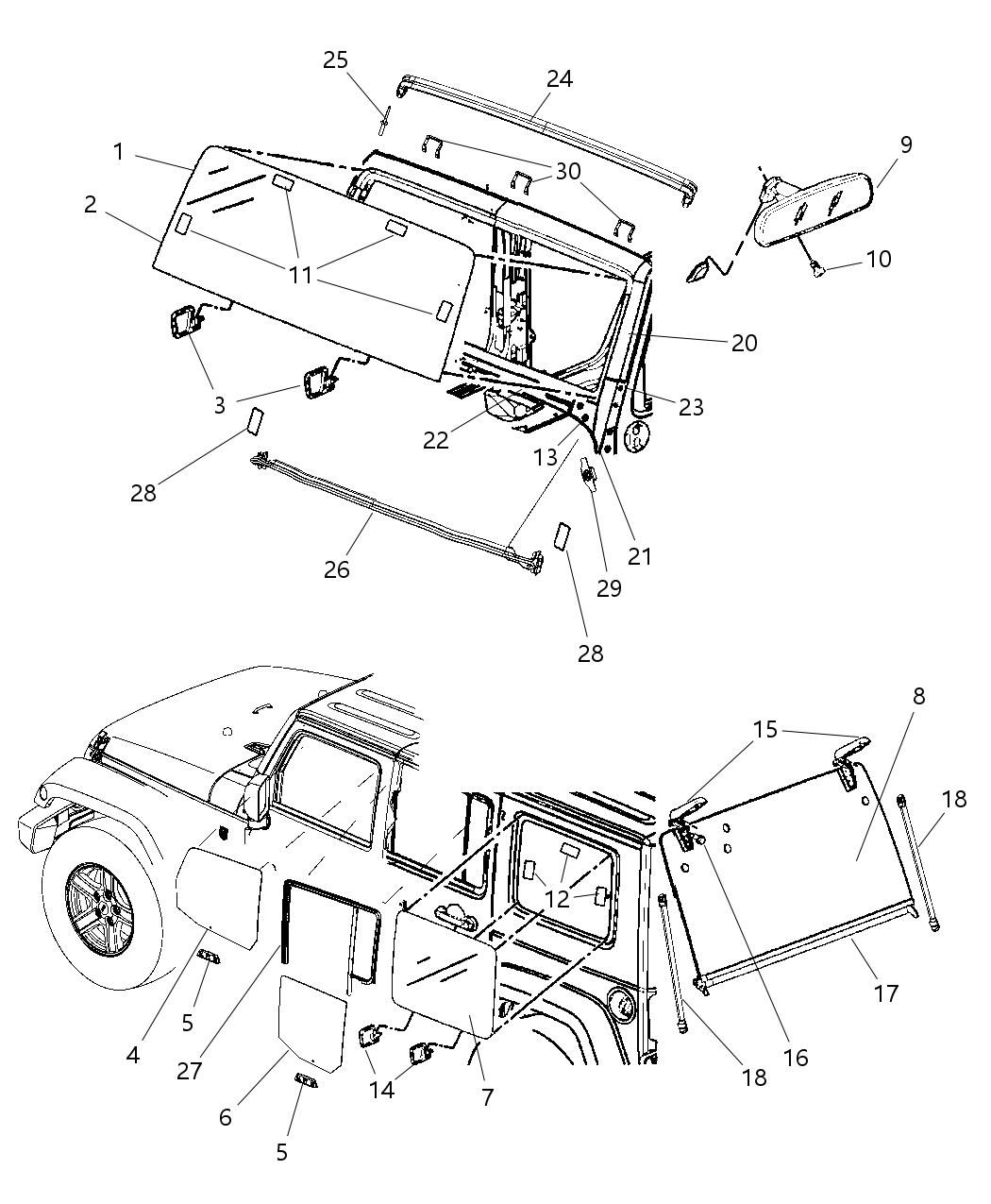 Mopar 68028605AJ Panel-Windshield Frame