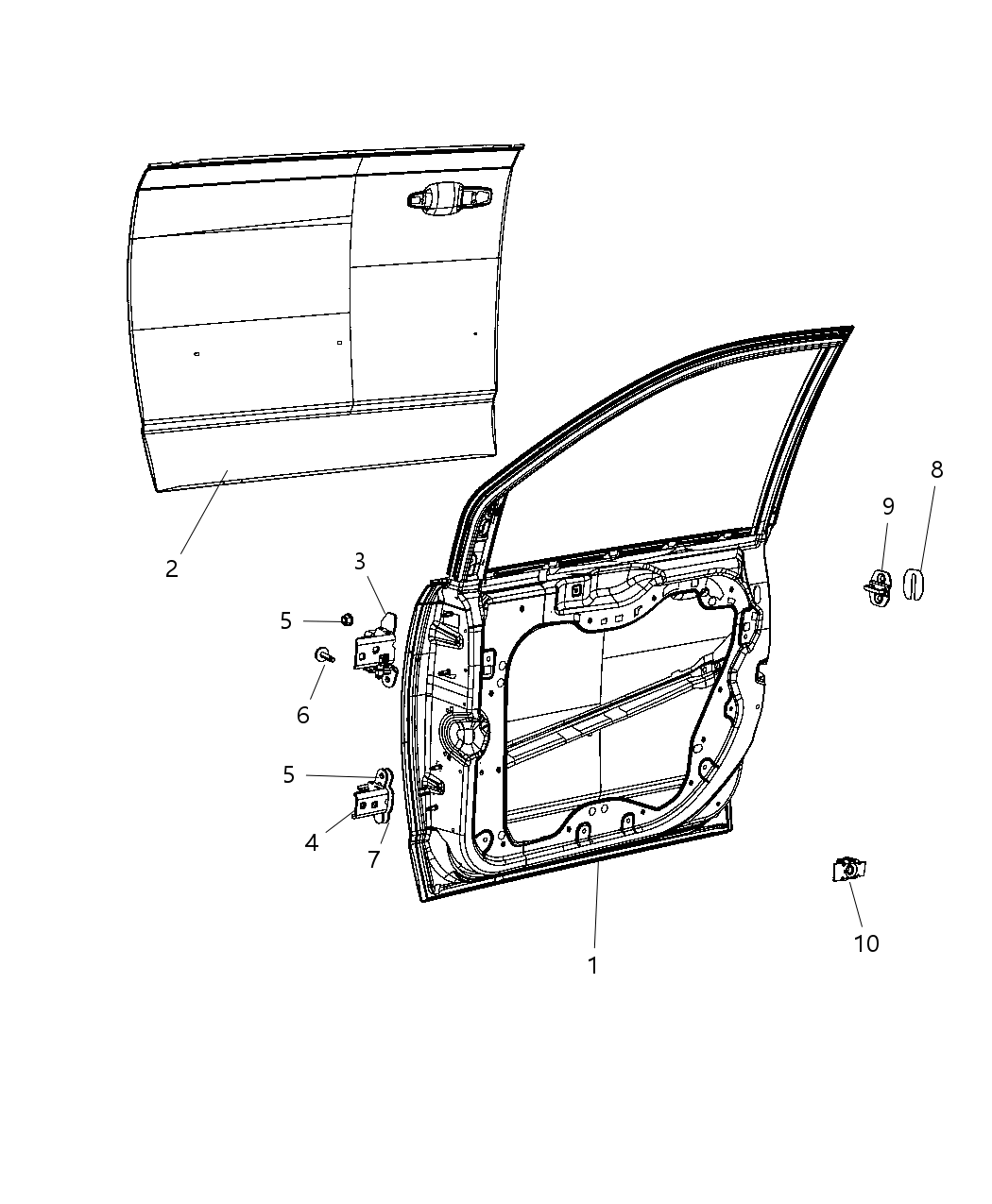 Mopar 4894916AF Door-Front