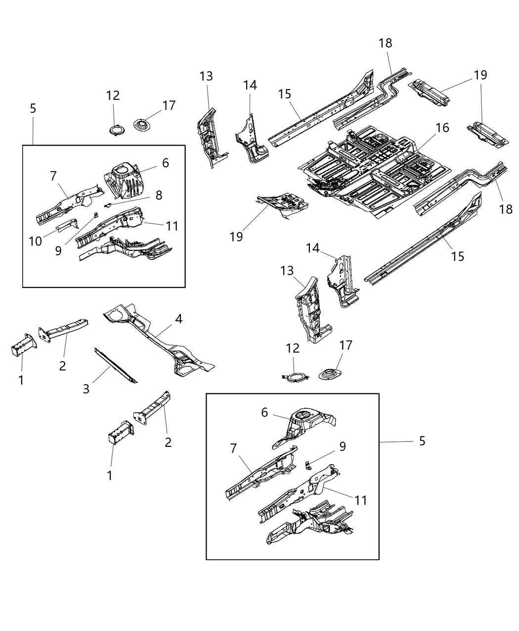 Mopar 68104296AA Reinforce-Body Side Aperture Front