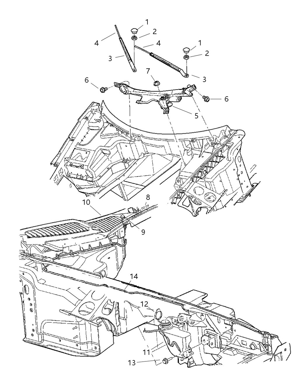 Mopar UC23RXFAC Panel-COWL Top