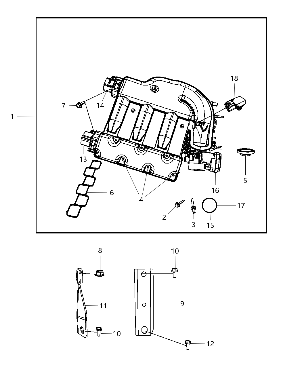 Mopar 68020076AA ACTUATOR-Manifold Tuning Valve