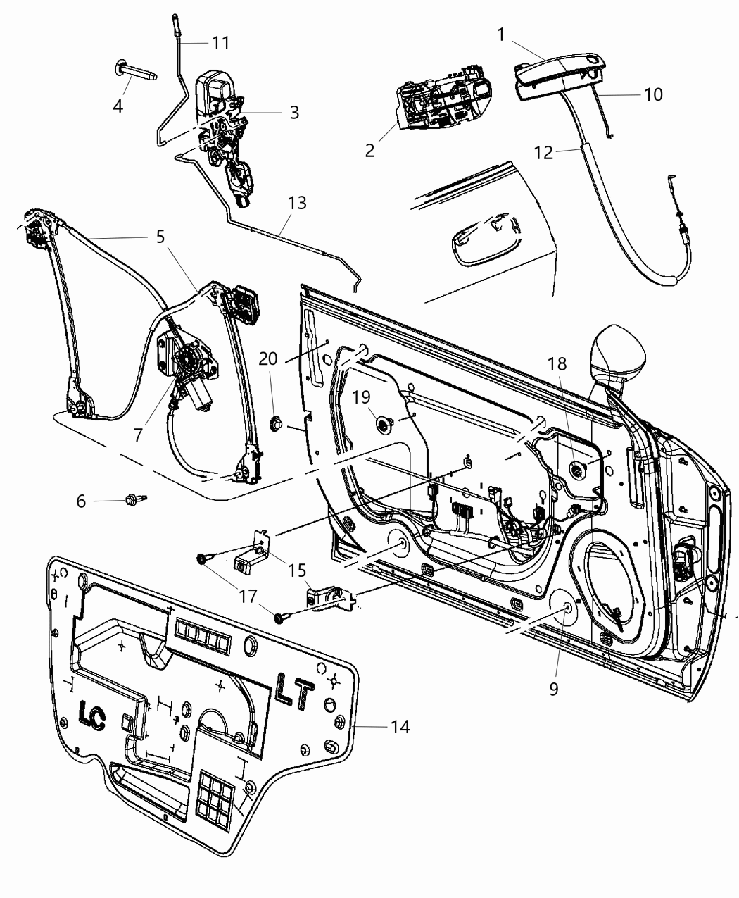 Mopar 1MZ85LAUAF Handle-Front Door Exterior