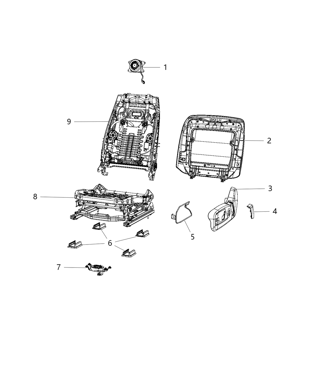 Mopar 1UZ63LC5AA Shield-Seat ADJUSTER