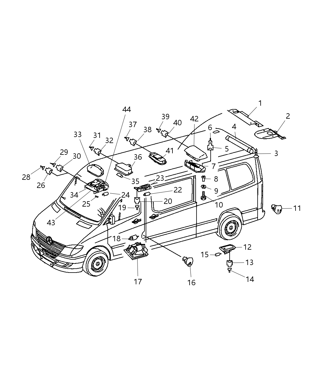 Mopar 1MM86NCVAA Lamp-Front Combination