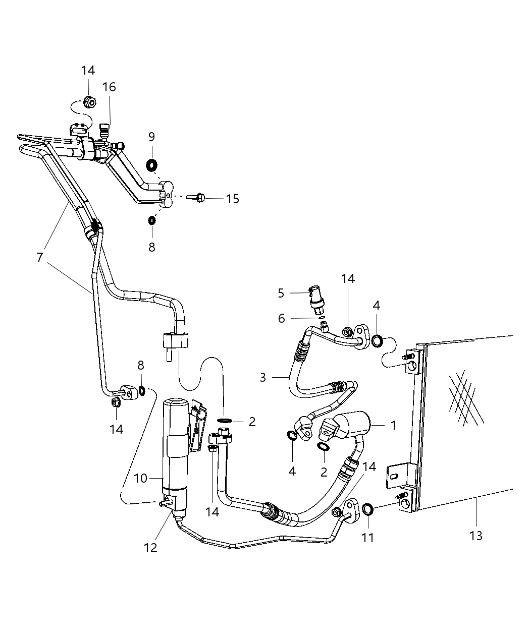 Mopar 68093004AA CONDENSER-Air Conditioning