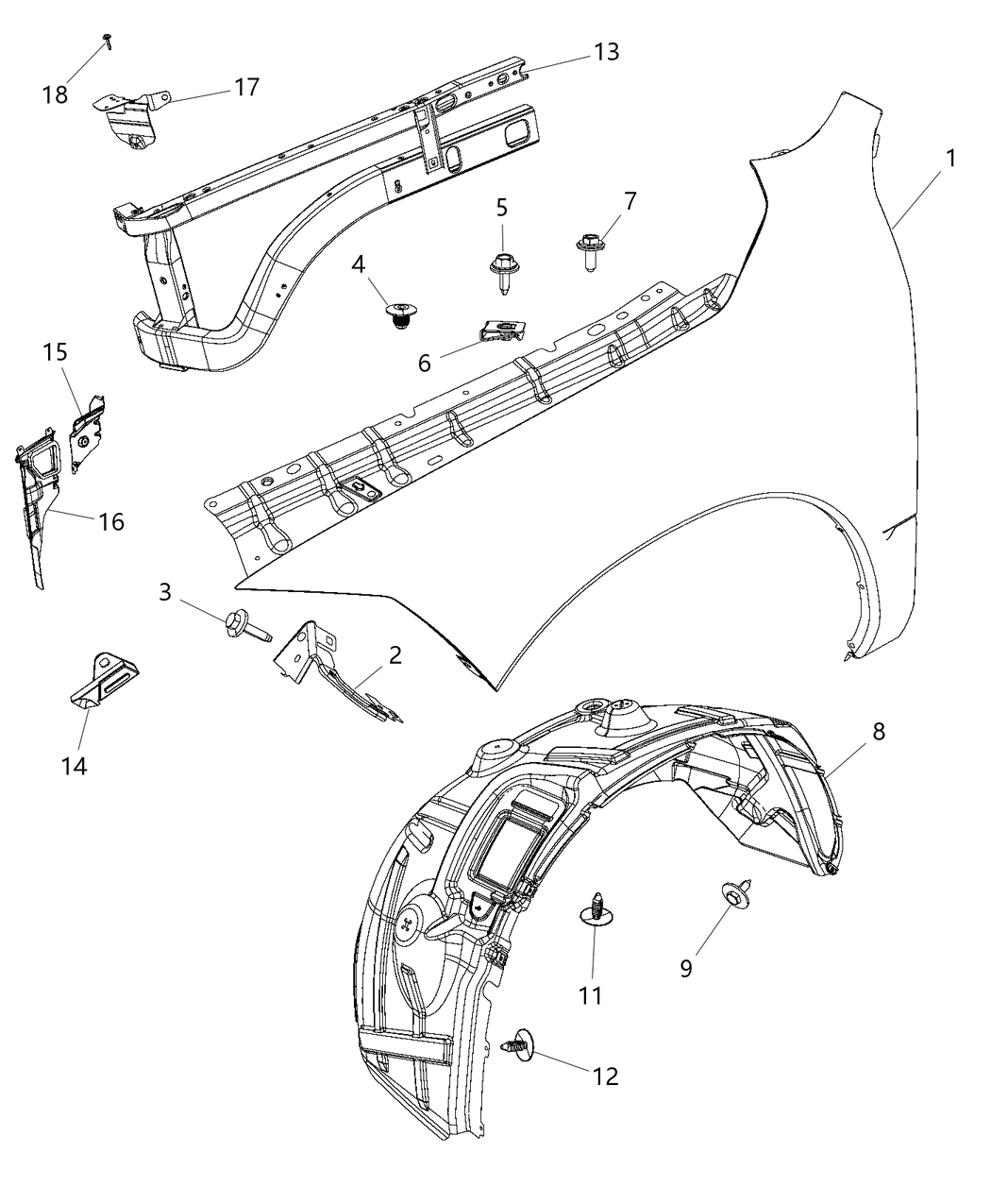 Mopar 68095932AC Closure-Fender