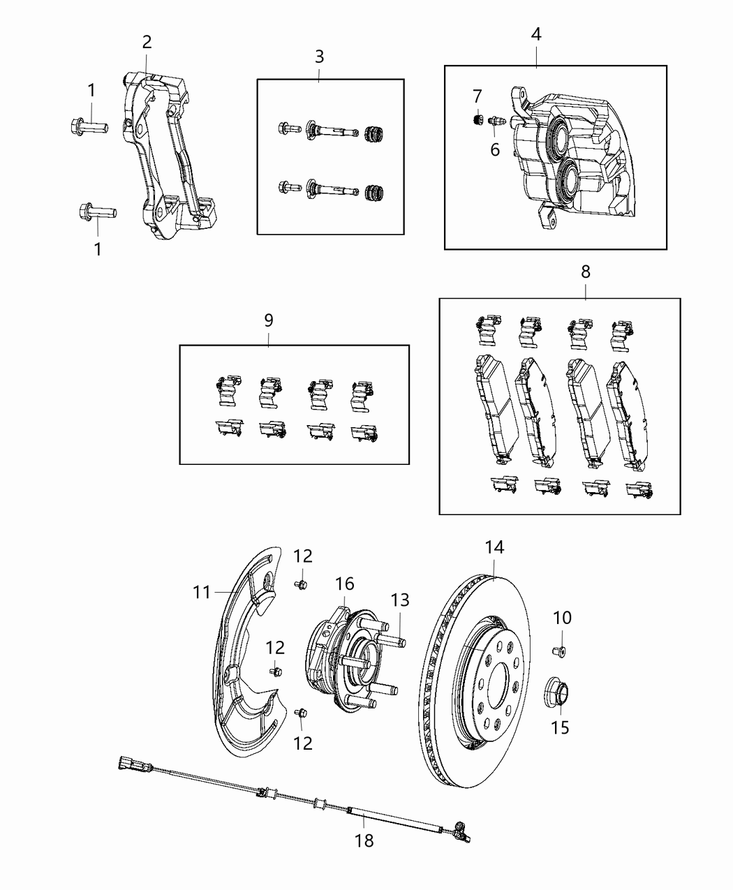 Mopar 68409860AB Pad Kit-Front Disc Brake