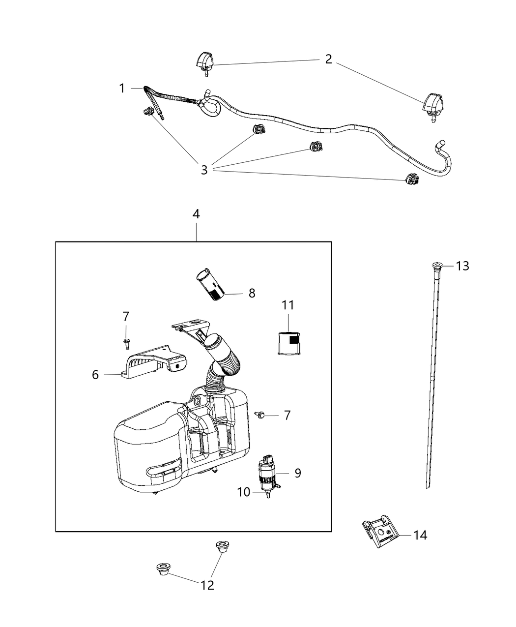 Mopar 68134379AC Reservoir-Windshield Washer