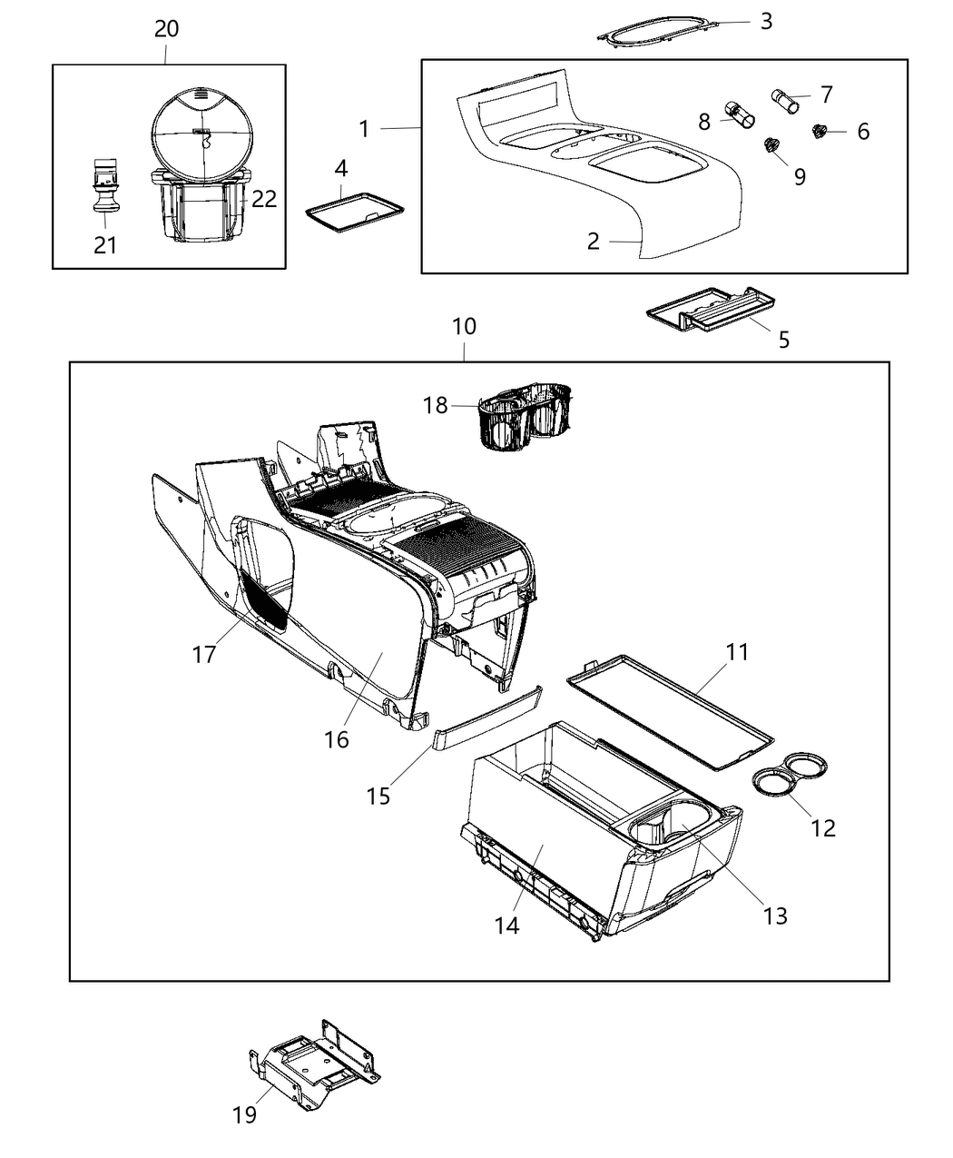 Mopar 1WV70HL5AA Mat-Cup Holder