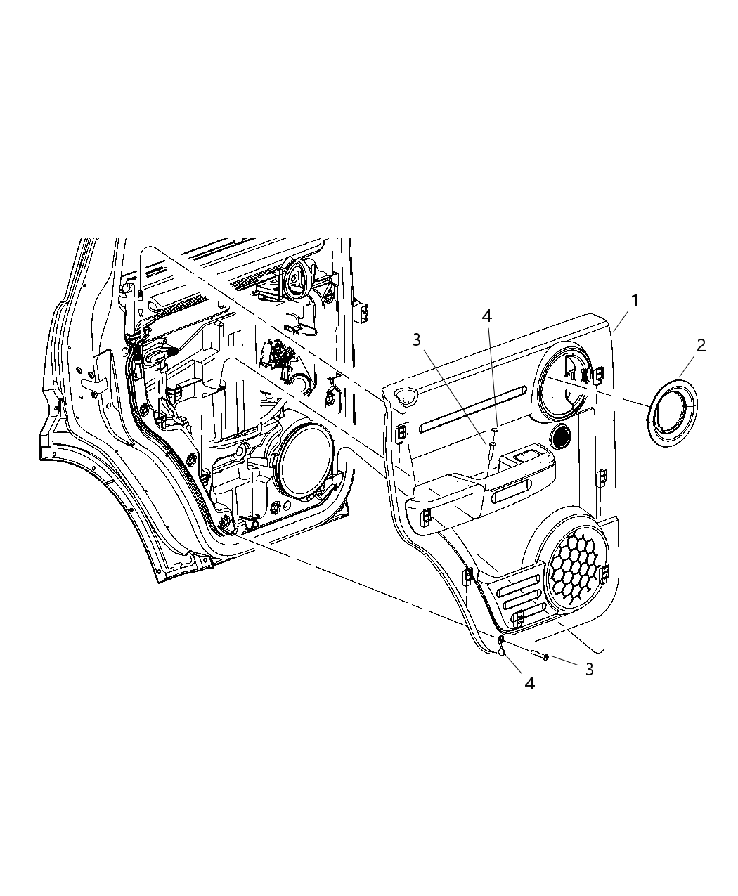 Mopar 5KF53ZJ8AD Panel-Rear Door Trim