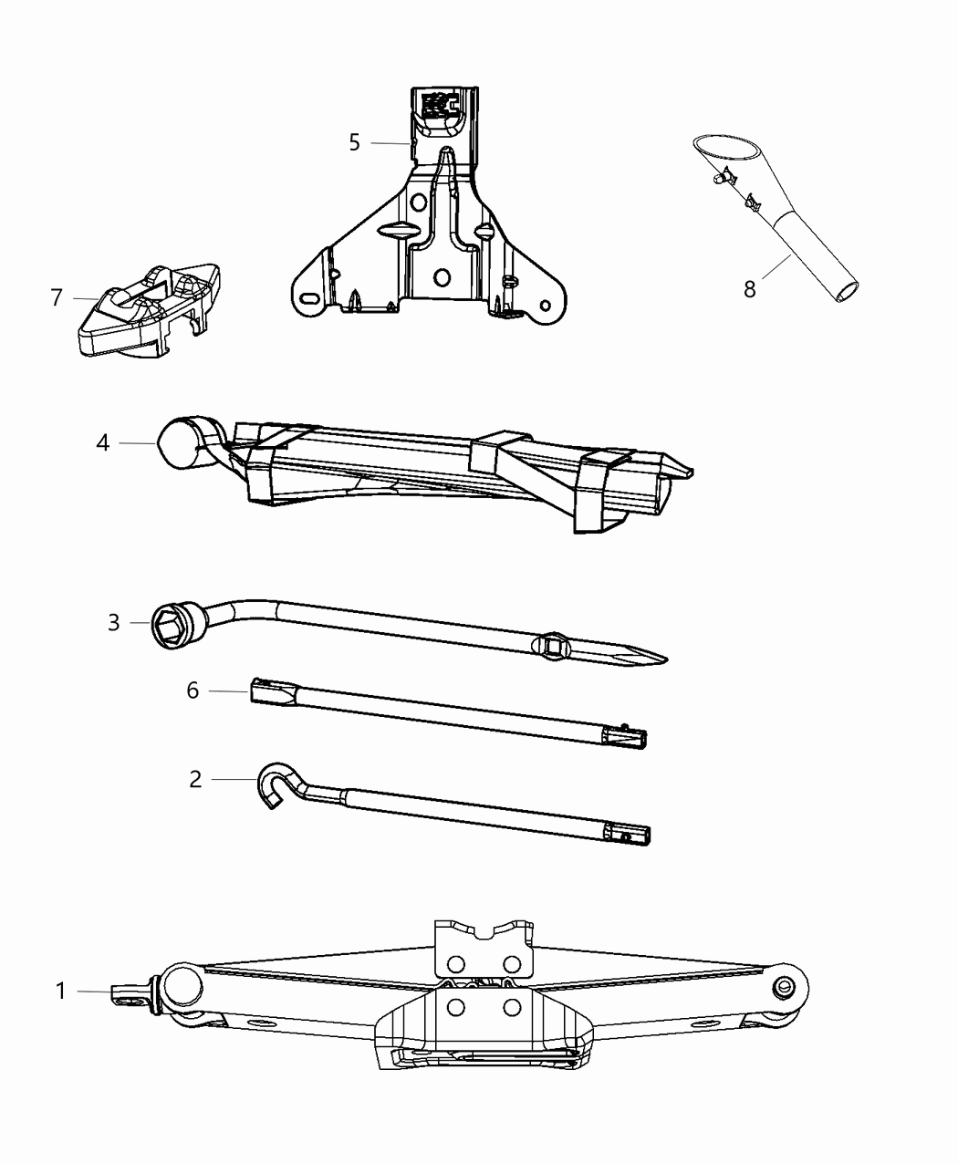 Mopar 68068845AC Bag-Jack Tool Storage