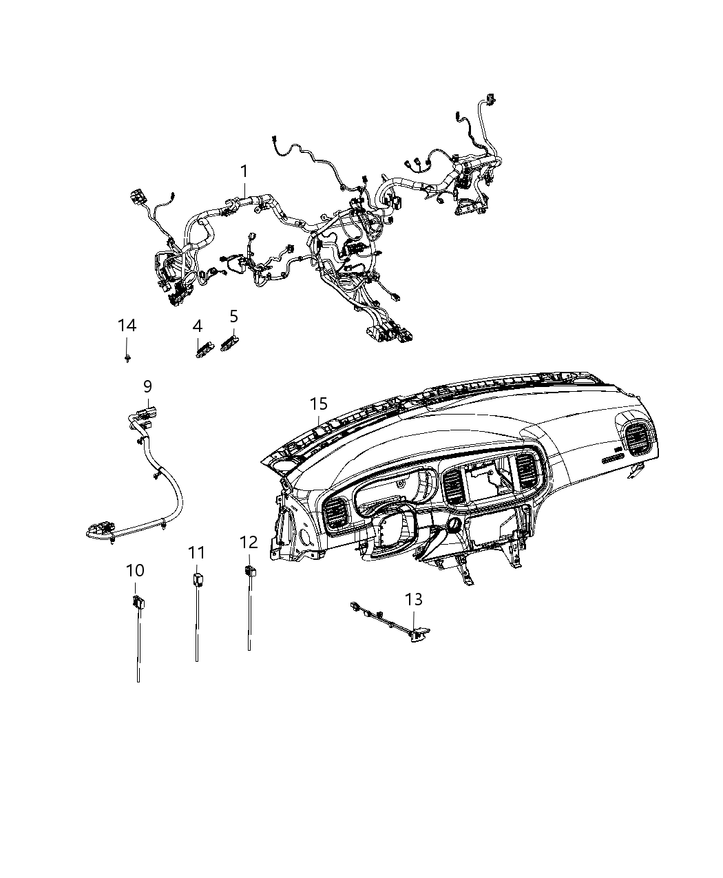 Mopar 68406084AB Wiring-Instrument Panel