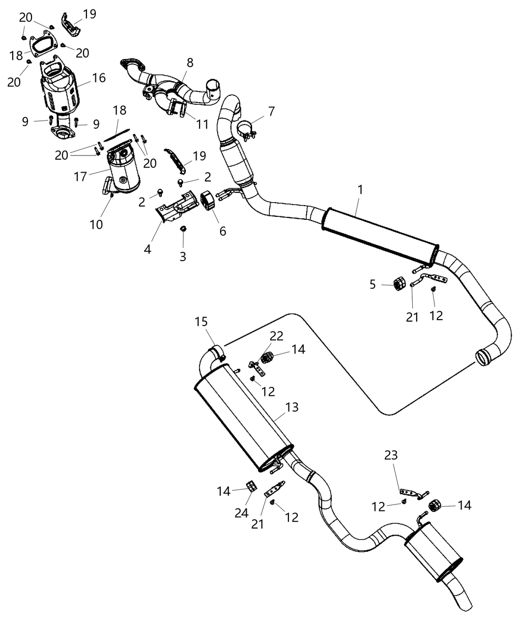 Mopar 68040540AH Exhaust Muffler