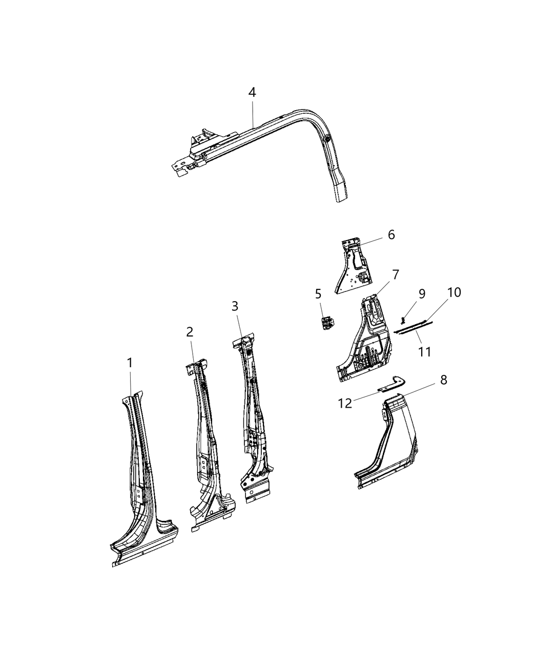 Mopar 68346646AB RETAINER-Belt Rail