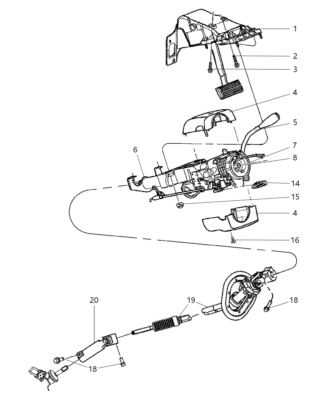 Mopar 55351190AC Bracket-Steering Column