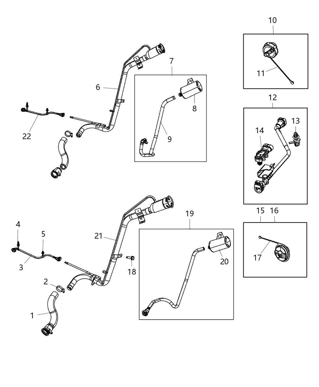 Mopar 68057320AA Cap Kit-Fuel Tank Locking