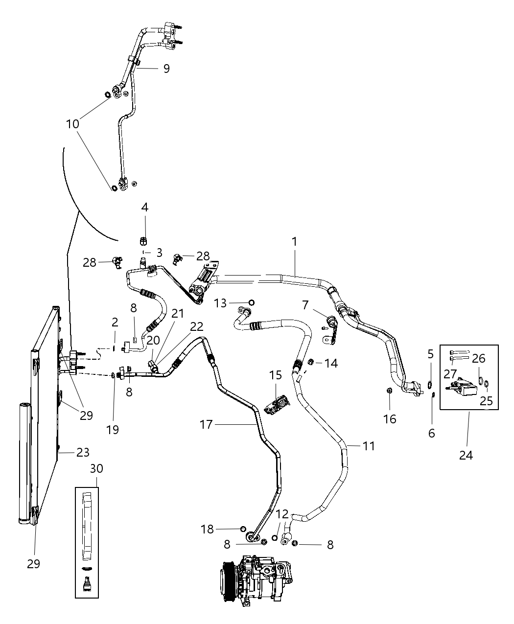 Mopar 68192206AC Line-A/C Discharge