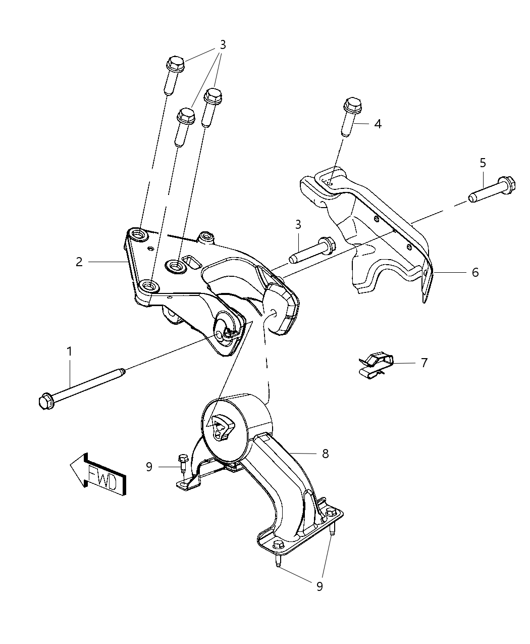 Mopar 4721570AA Bracket-Engine Mount