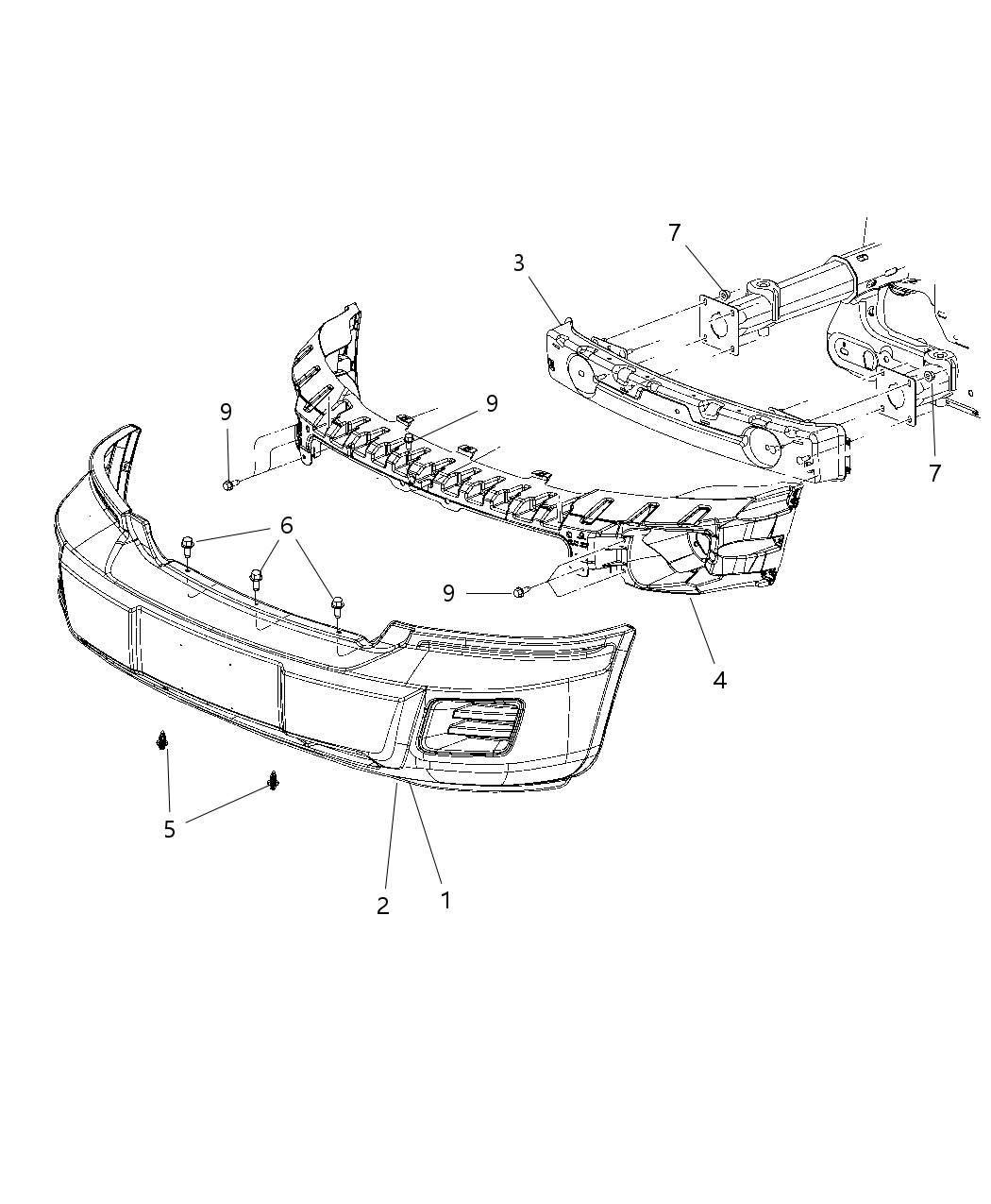 Mopar 55112228AF Bracket-Bumper Face Support