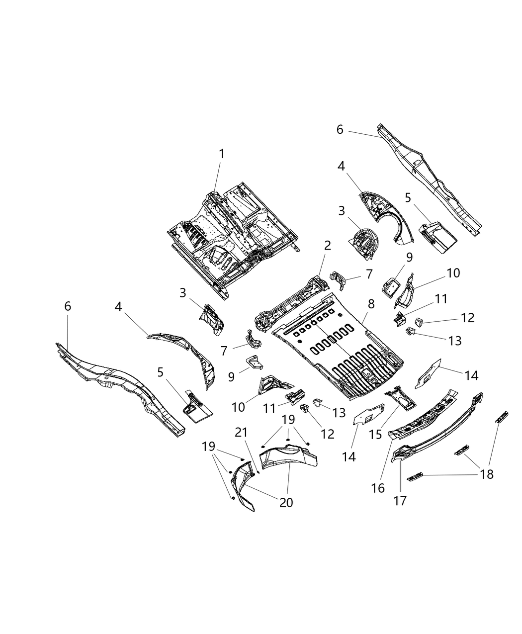 Mopar 68043162AB Reinforce-D Pillar