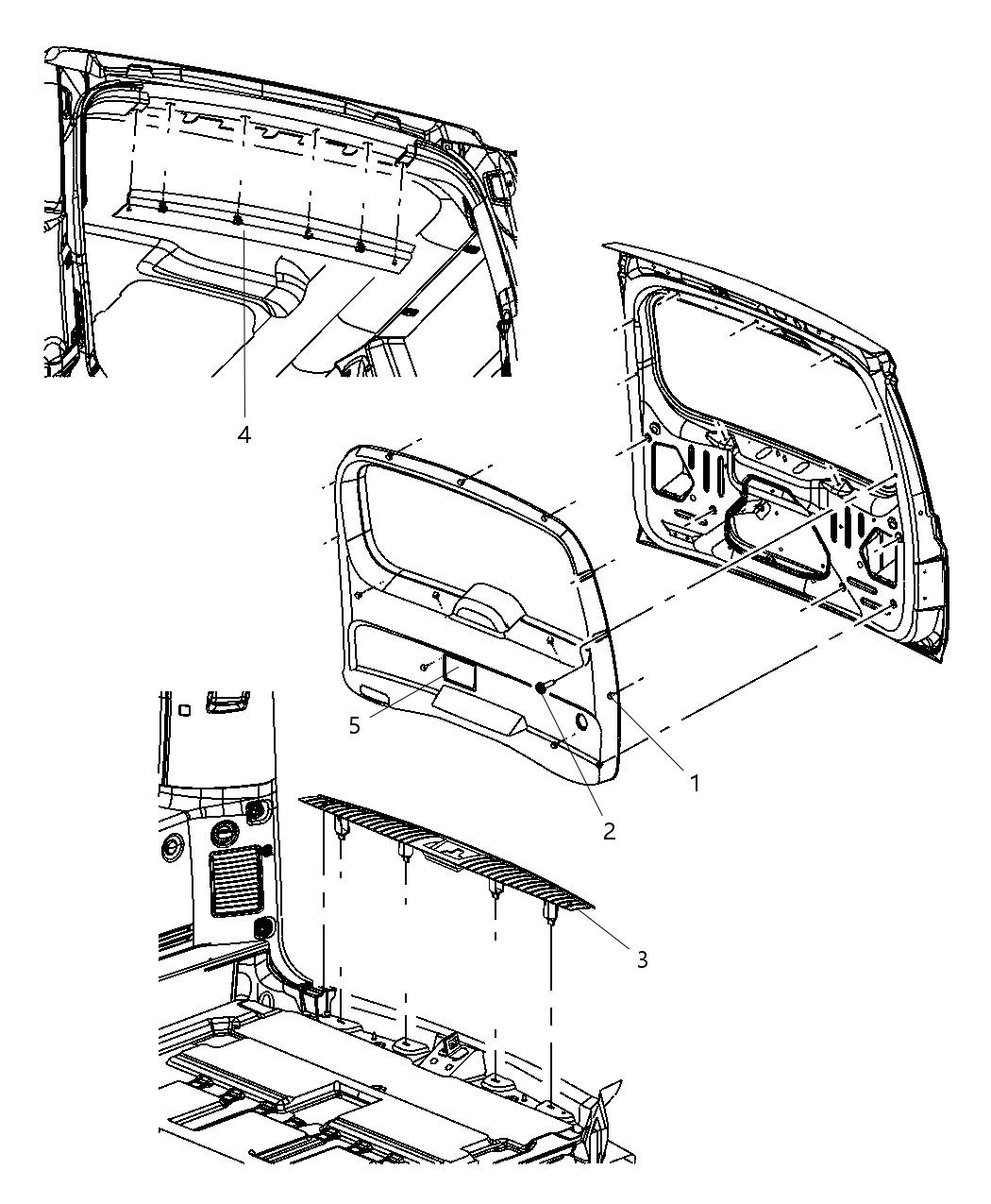 Mopar 5JP17ZJ3AB Panel-Rear Header