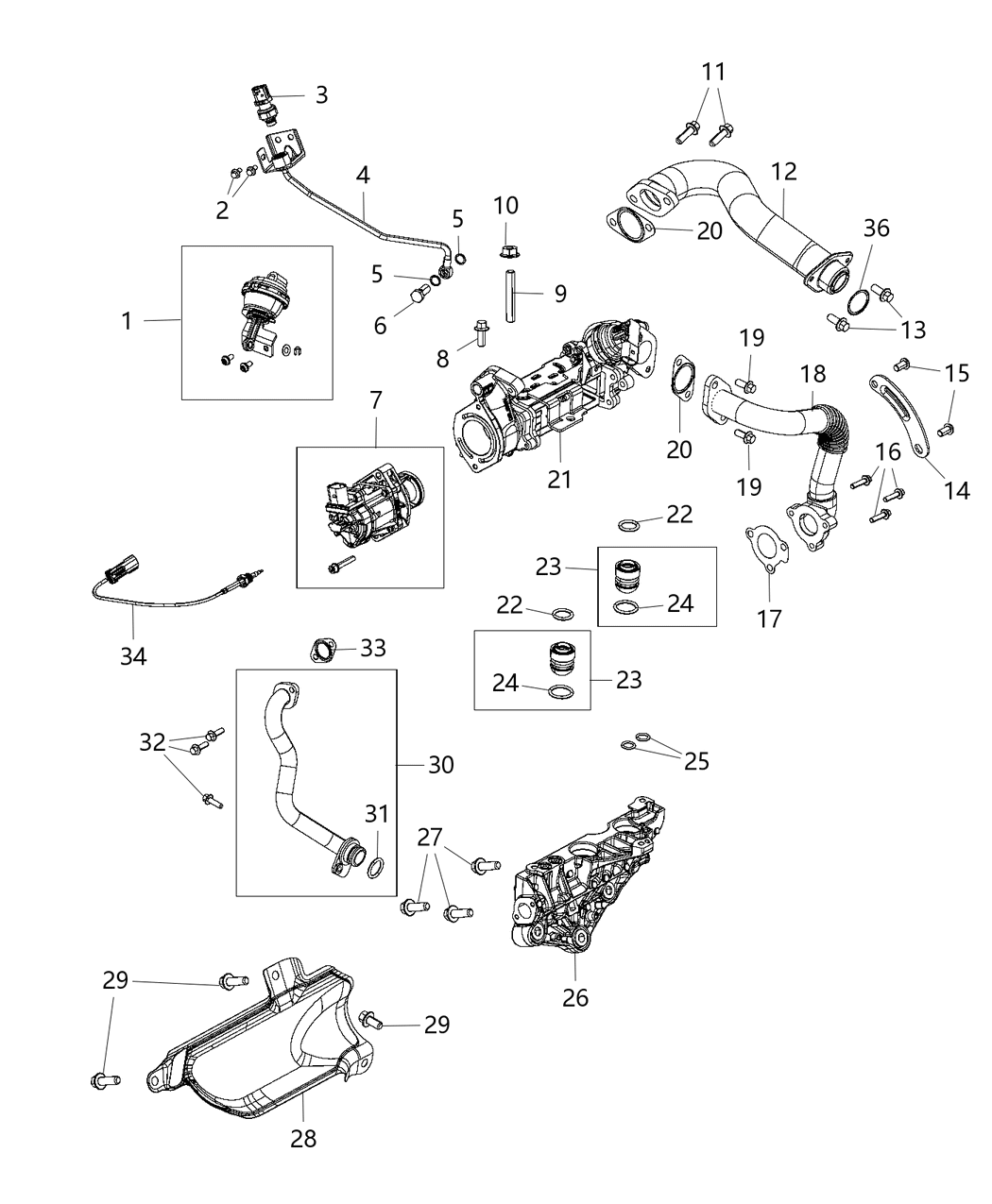 Mopar 68321412AA Tube-EGR