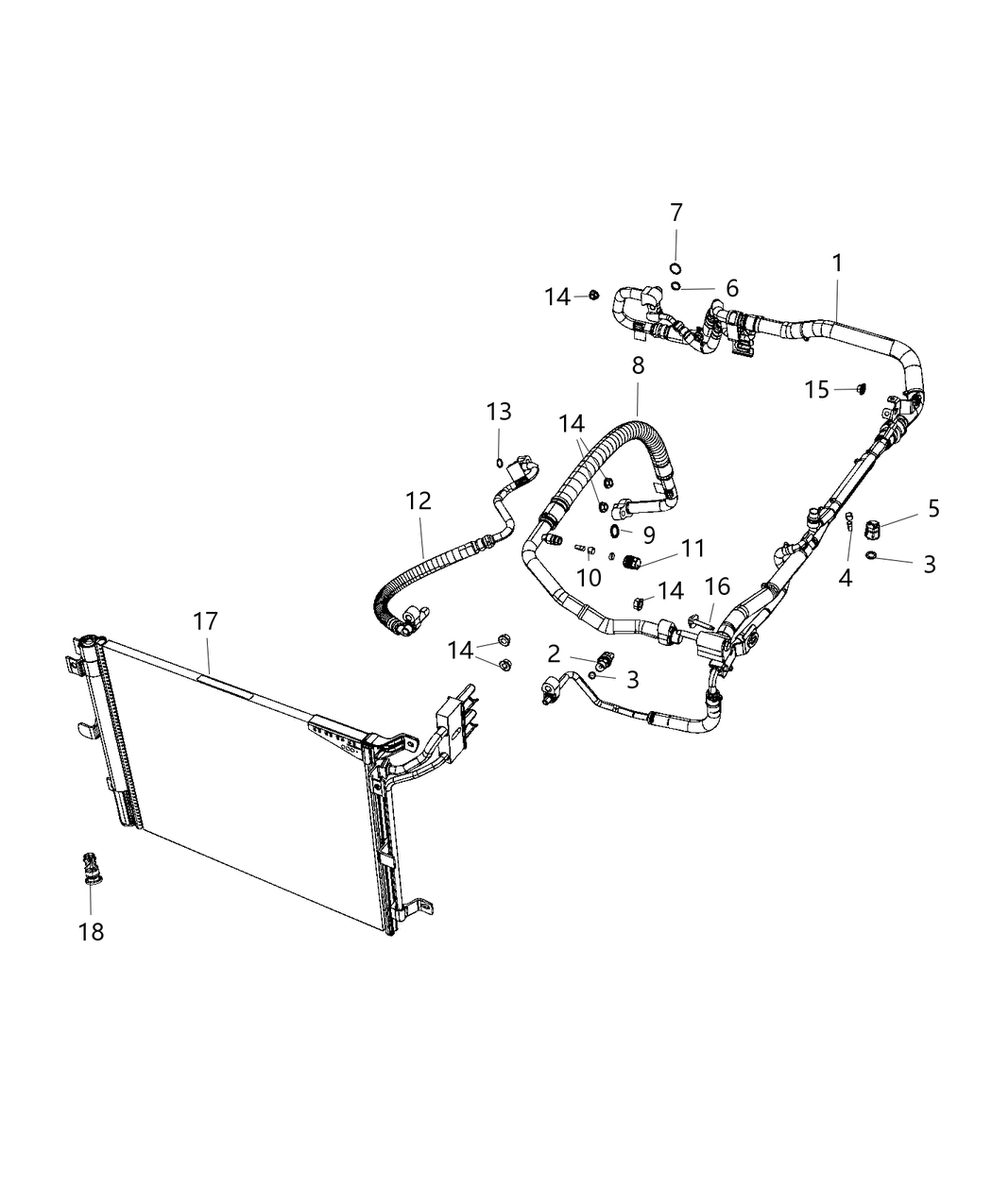 Mopar 68282108AB Line-A/C Suction And Liquid