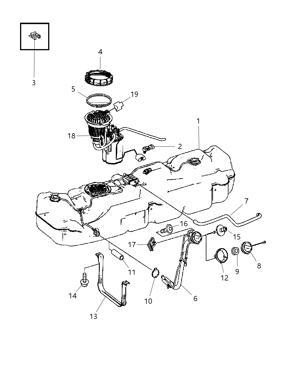 Mopar 68013490AA Module-Fueltank-Diesel