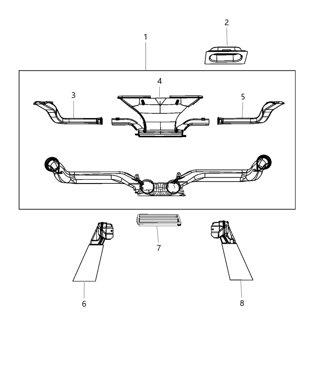 Mopar 68080457AC Duct-DEMISTER