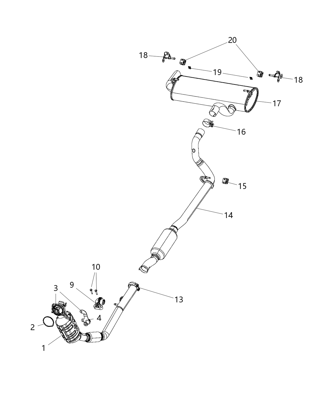 Mopar 68281699AF Exhaust Catalytic Converter