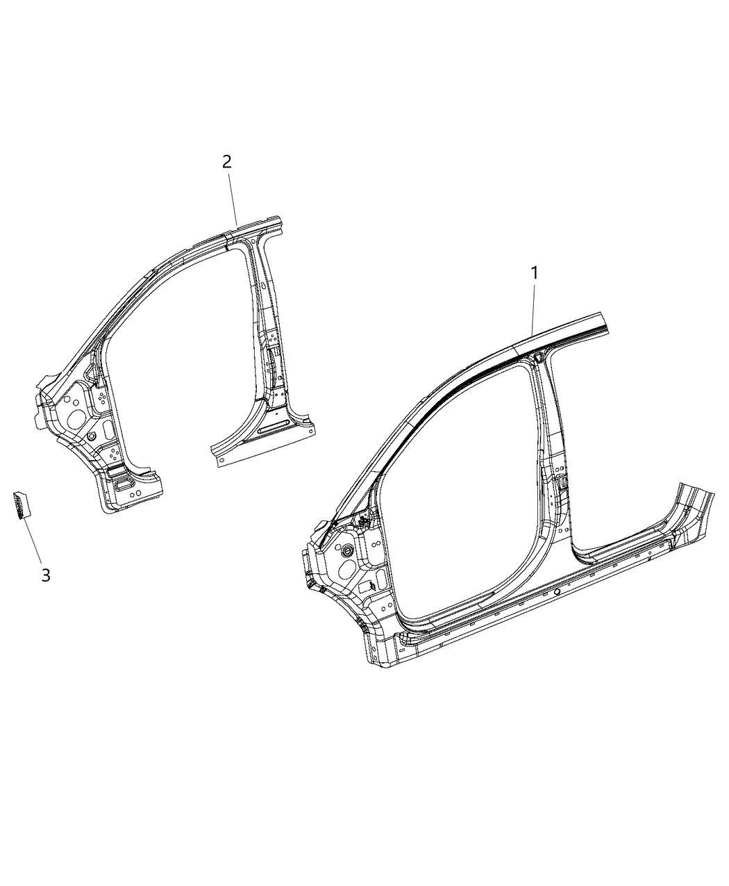 Mopar 68035428AF Panel-Body Side Aperture Front