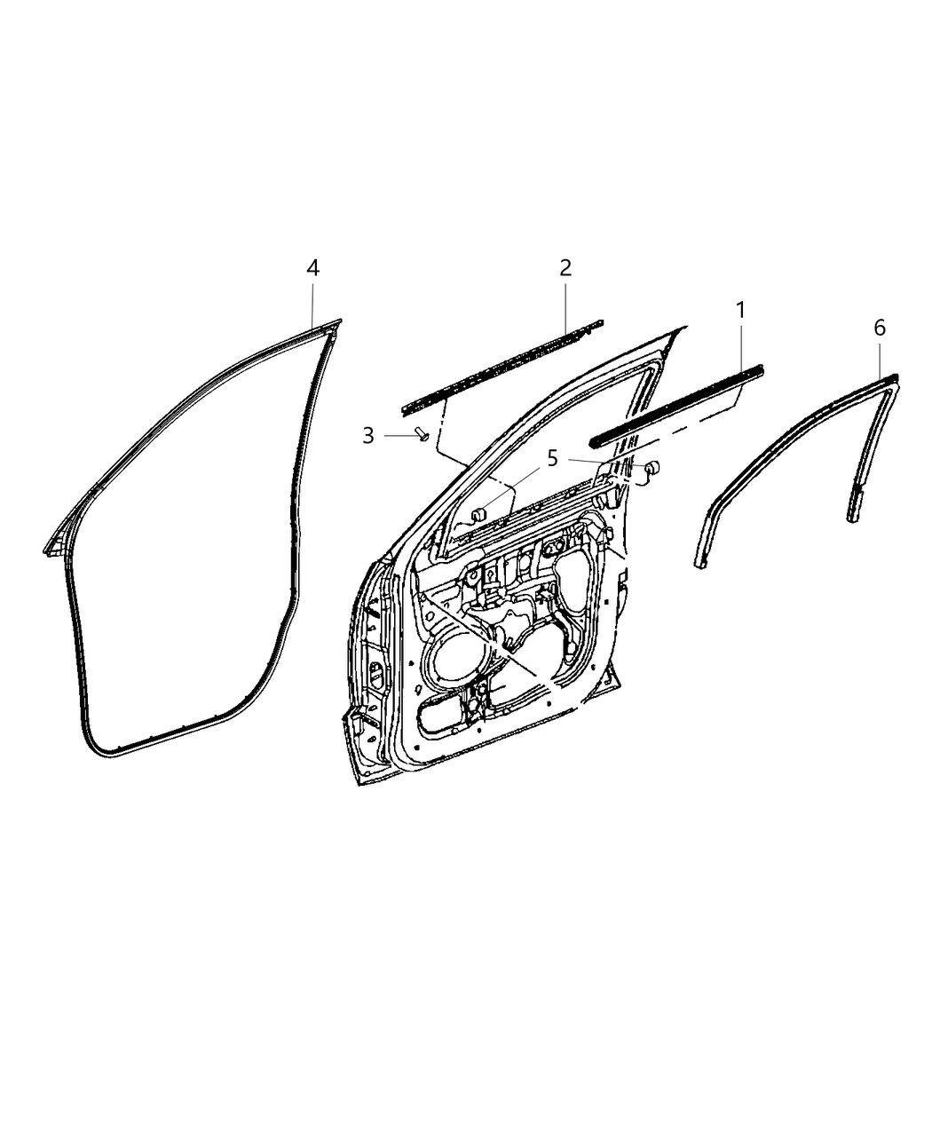 Mopar 55399185AC WEATHERSTRIP-Front Door Opening