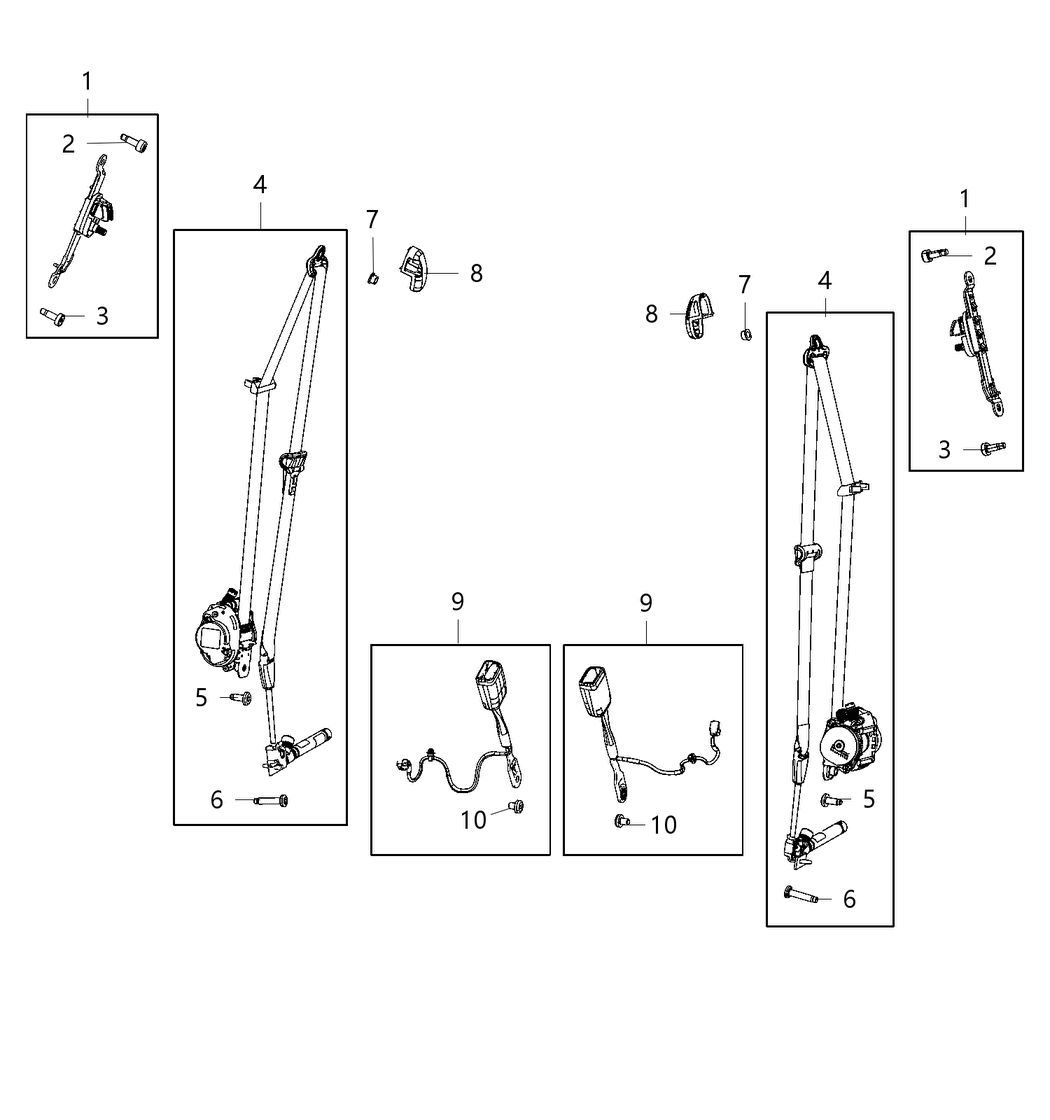 Mopar 5SU98DX9AC Front Seat Belt