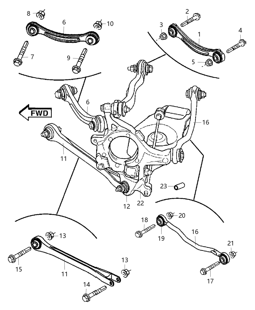 Mopar 68159597AA Knuckle-Rear