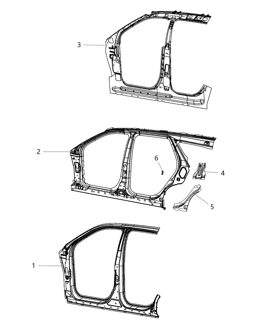 Mopar 68085194AF Panel-Body Side Aperture Inner