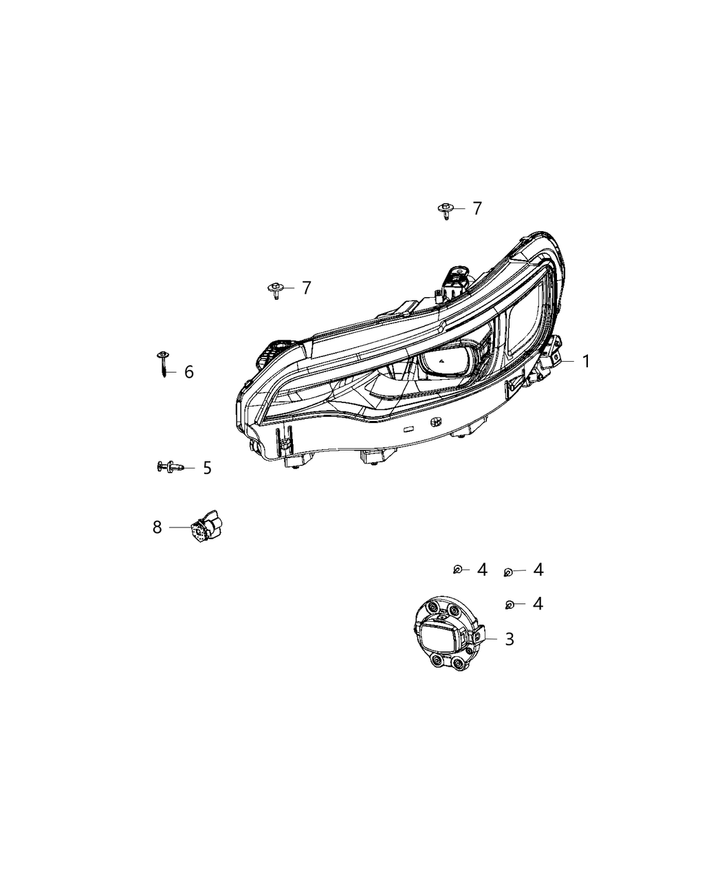 Mopar 68275944AE Headlamp