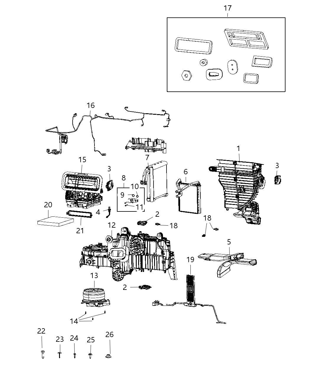 Mopar 68396072AB Housing-A/C And Heater