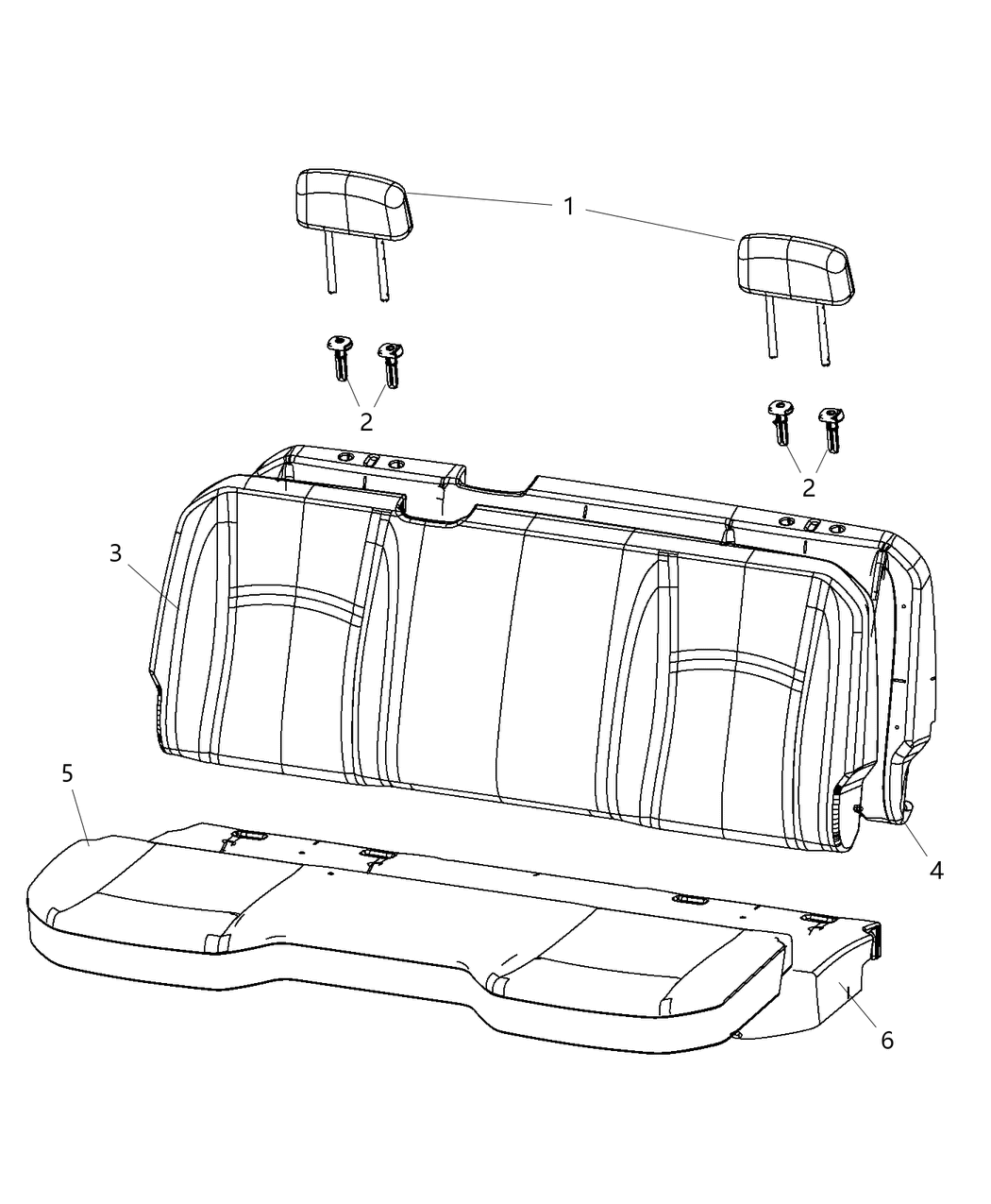 Mopar 6NU18BD3AB Rear Seat Back Cover