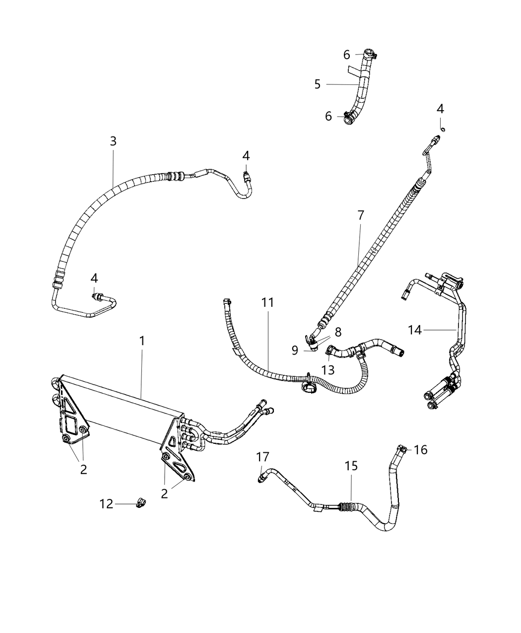 Mopar 68453718AA Line-Power Steering Return