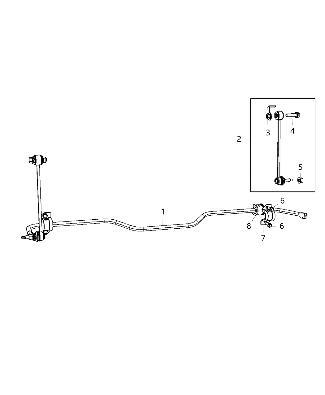 Mopar 68518248AA Link-STABILIZER Bar