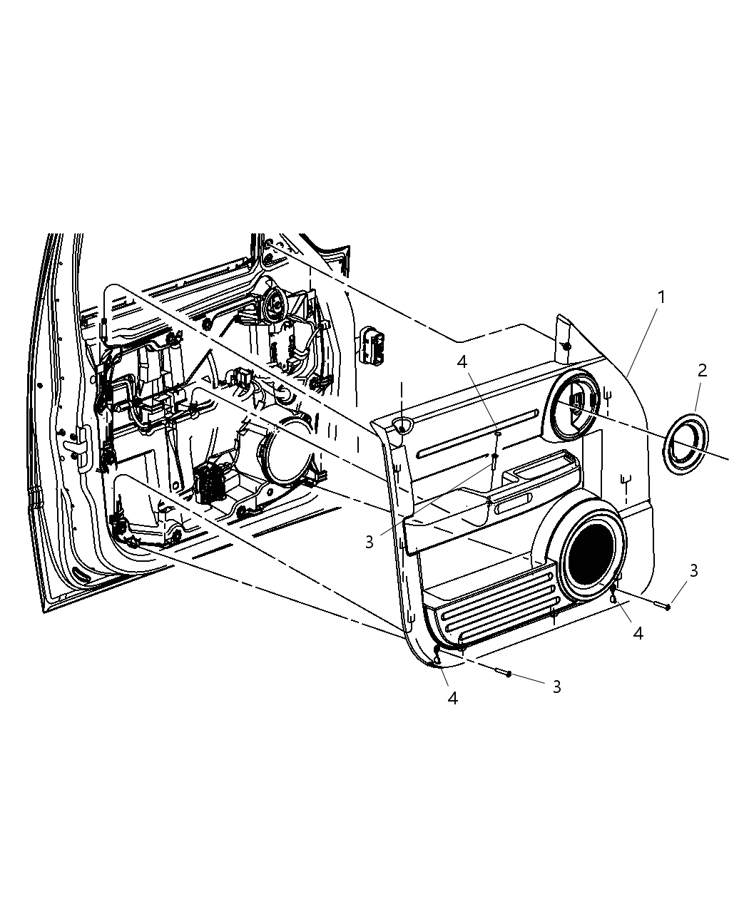 Mopar 5KF421DVAB Panel-Front Door Trim