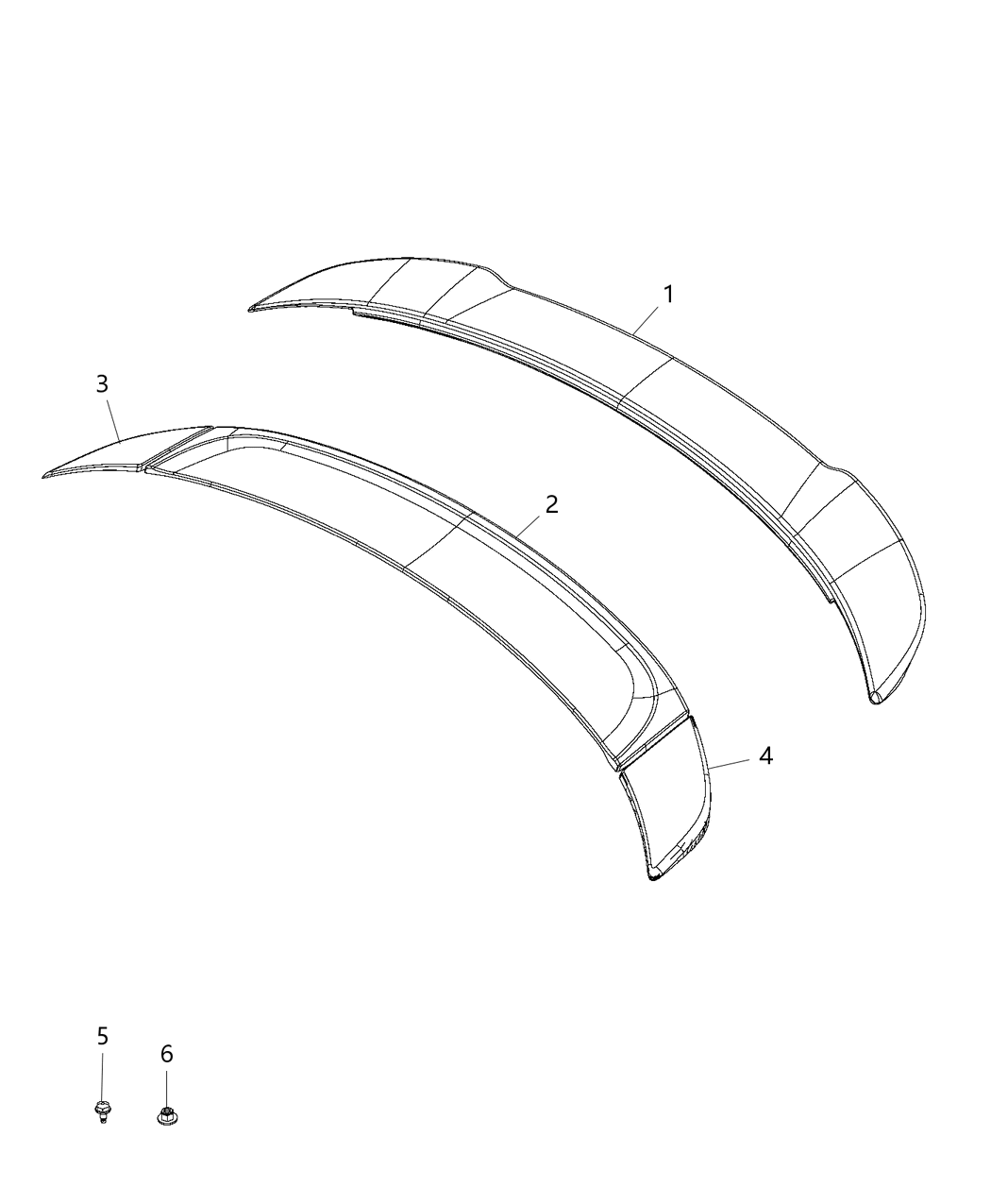 Mopar 5NN77TZZAE Spoiler-Rear