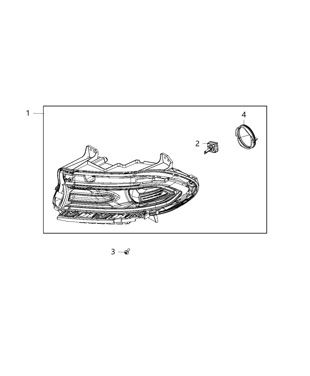 Mopar 68214399AF Left Side ( Drivers ) Hid Headlight