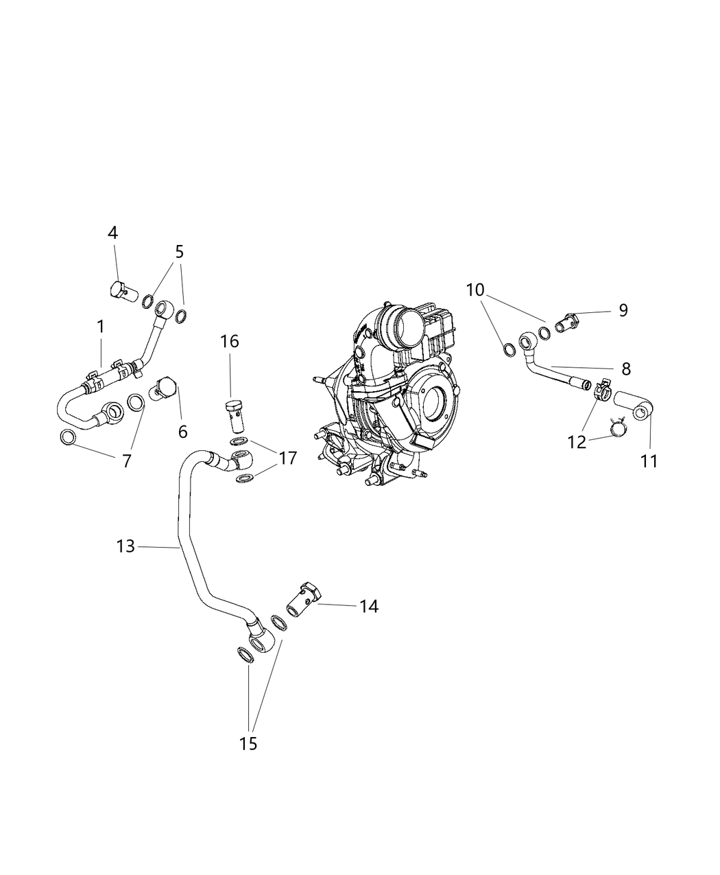 Mopar 68229014AA Tube-Turbo Oil Feed