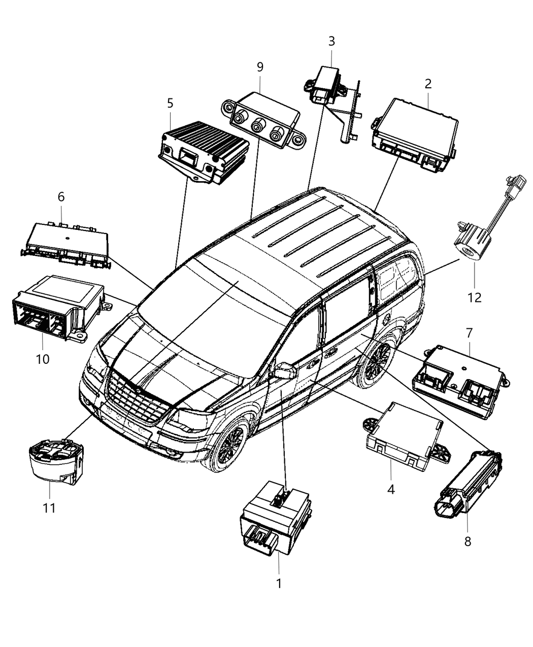 Mopar 68062118AF OCCUPANT Restraint Module