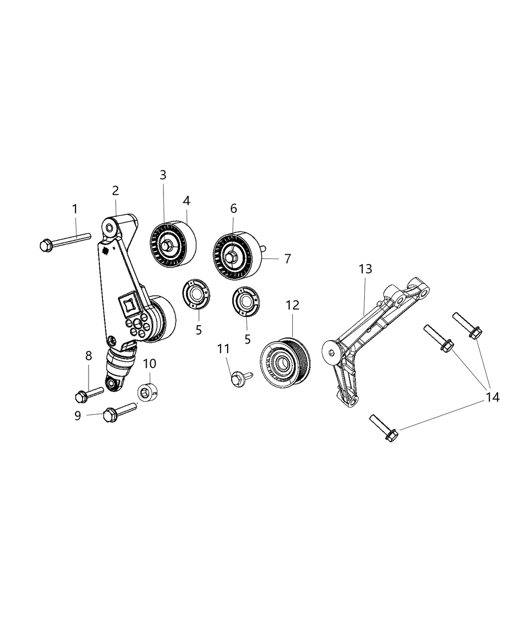 Mopar 5281453AA TENSIONER-Belt